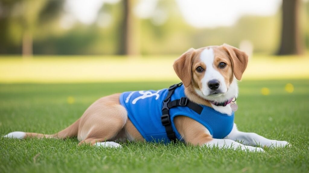 puppy sit on grass 