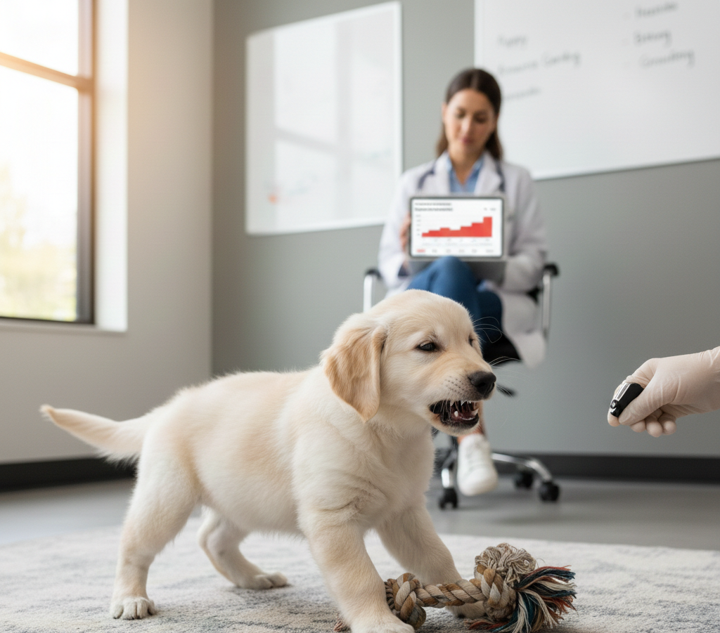 Diagnosis aggression behaviour of a puppy.