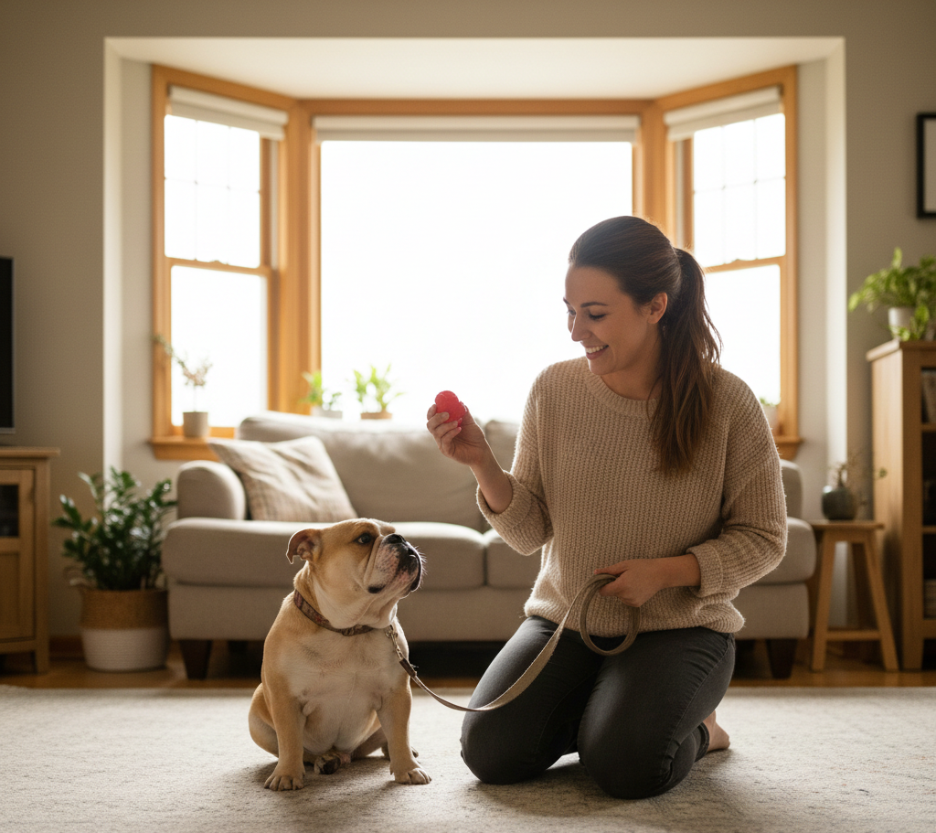 stubborn dog training in home