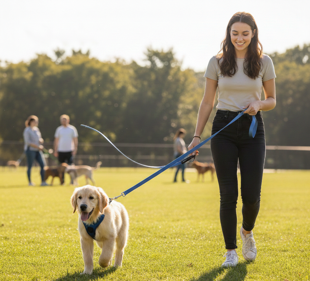 Leash training fosters a closer relationship between you and your puppy