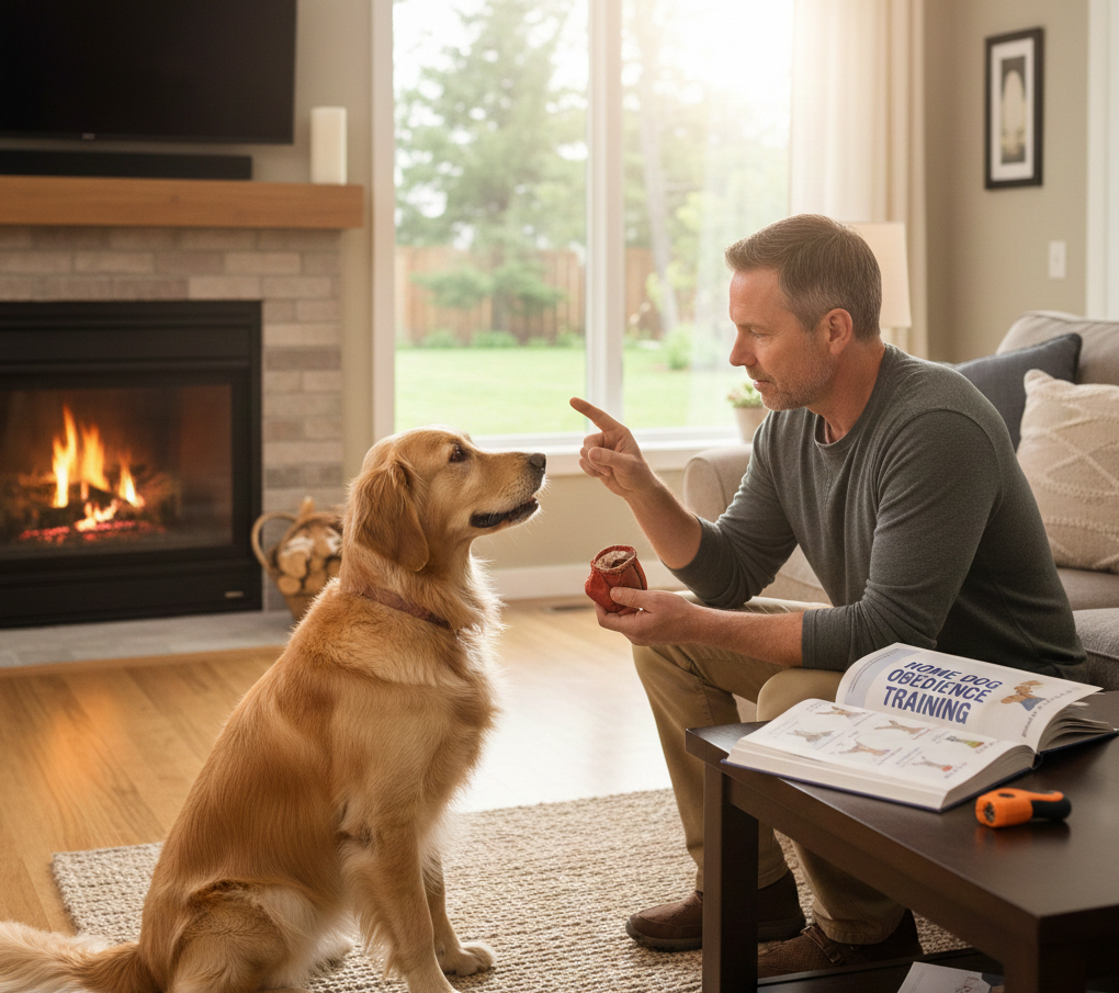 dog obedience training at  home.