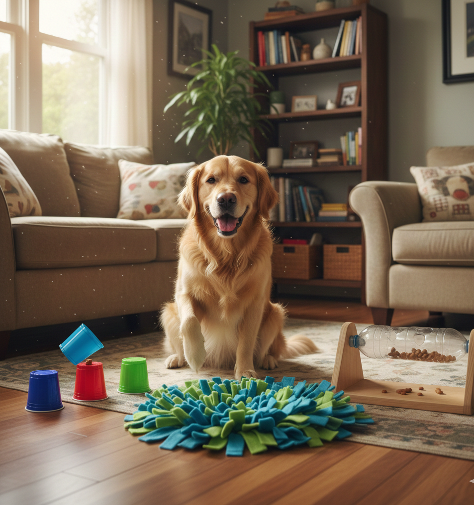 brain training of dog with games 
