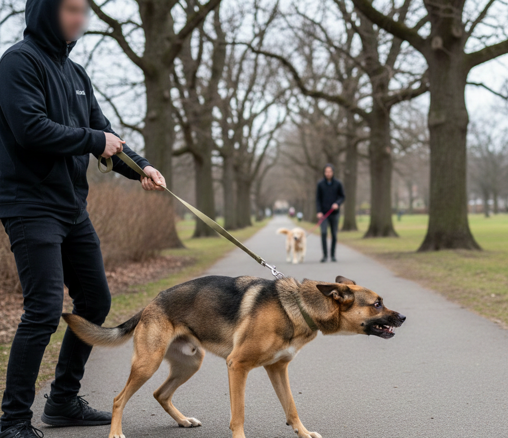 A reactive dog overreacts to typical triggers other dogs,