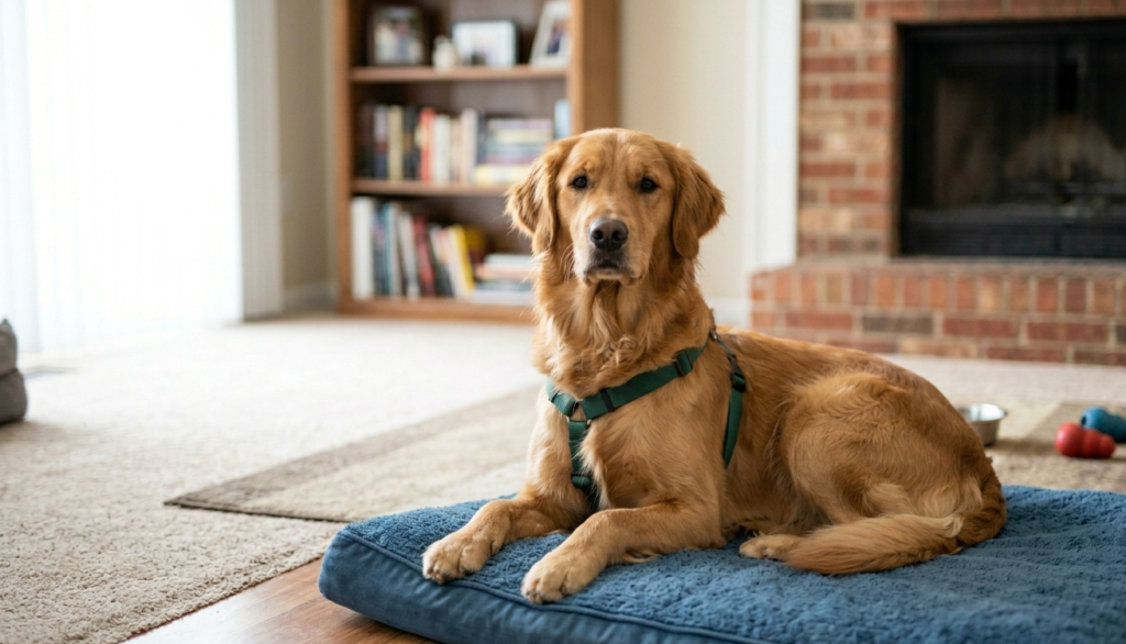 train a dog indoor .dog sit on the couch