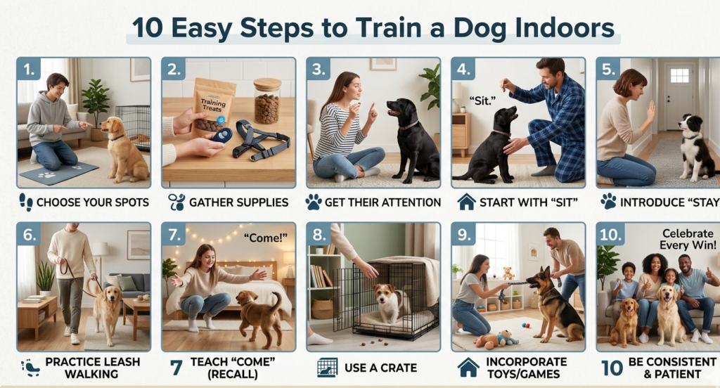 10 Easy Steps to Train a Dog Indoors.