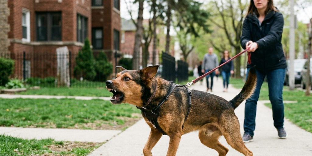 Reactive dogs show strong, sudden reactions to triggers.