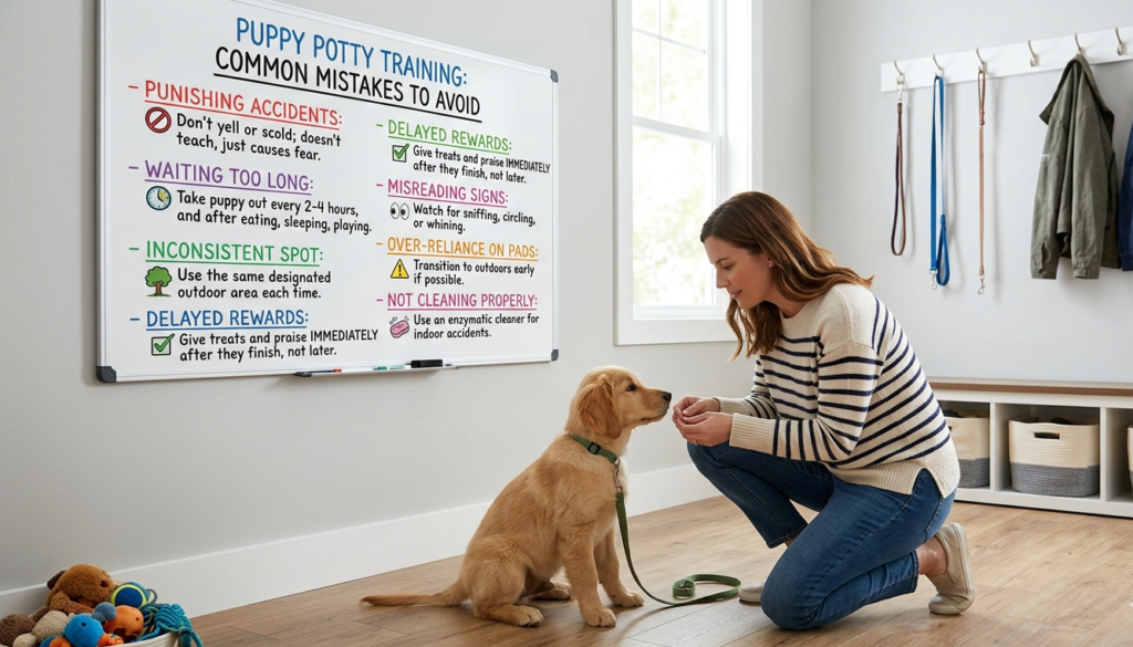 Common Potty Training Mistakes to Avoid during training.