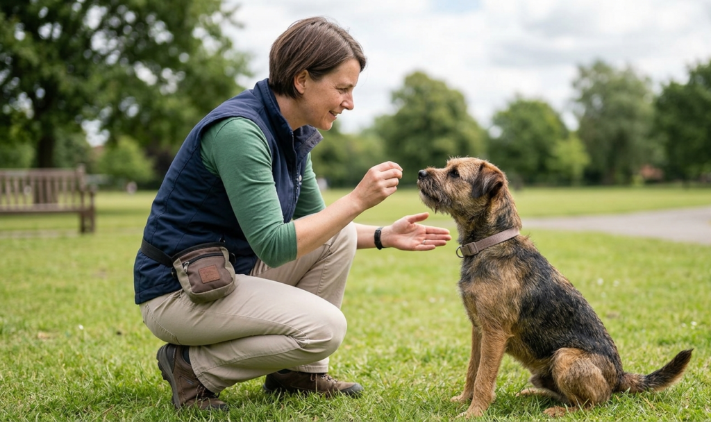 Aggressive dog training with professional dog trainer.