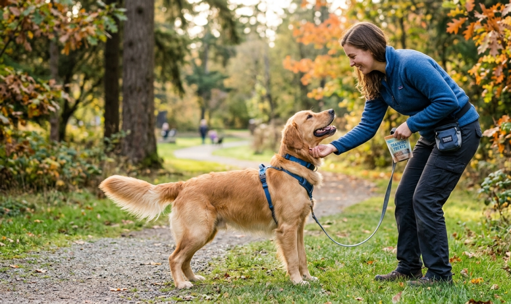 Dog Training  by age.   a female play with dog 